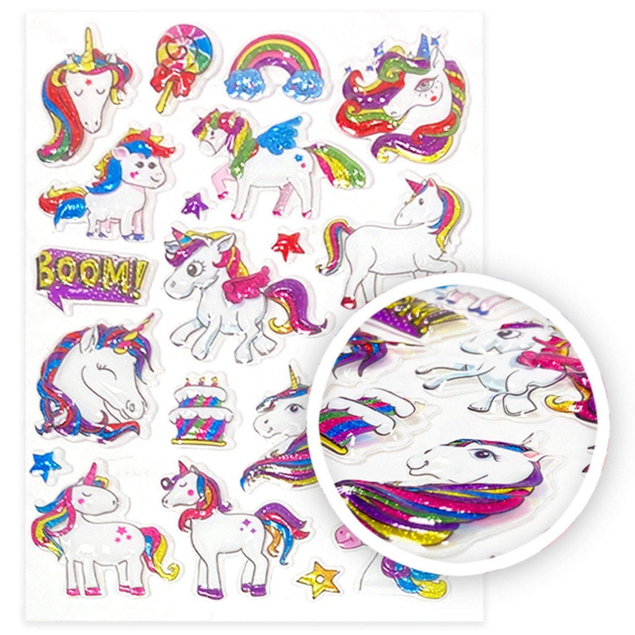Unicorn Puffy 3D Sticker Pack - PoundToys